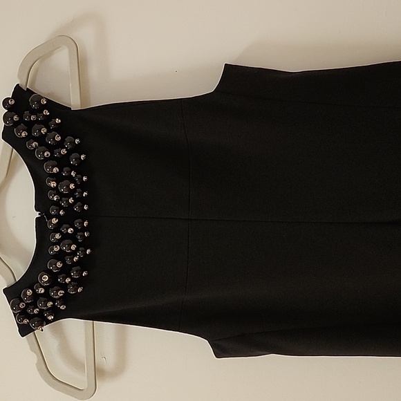 NWT Diane Von Furstenburg Black Ceecee Enamel Beading Sz 10 - Picture 12 of 16